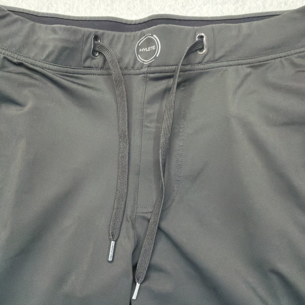 Hylete Activewear Shorts Mens Medium 9" Inseam Black Drawstring‎ Cross Fit Gym - Picture 3 of 15